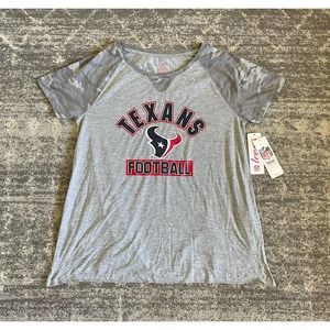 NFL Apparel Teens Women L 11/13 Shirt Gray Tee Texas Football NWT O3